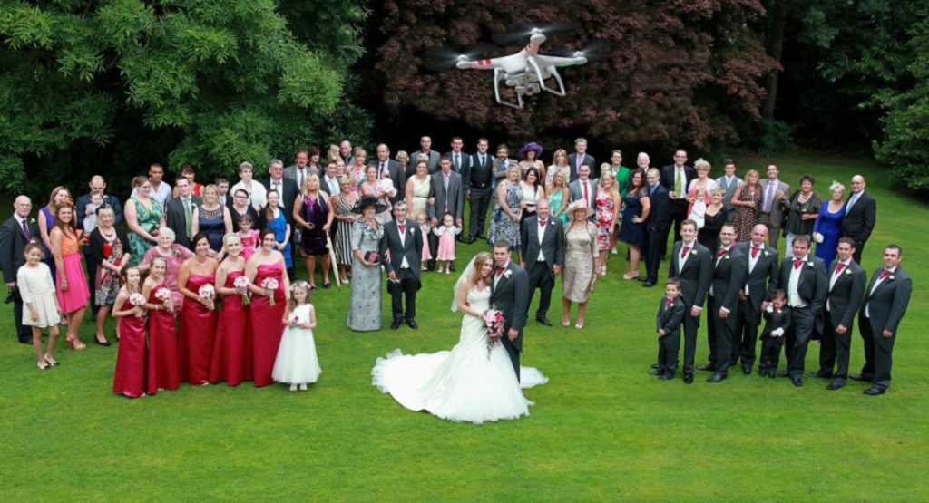 tendência de casamento uso de drones